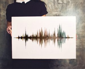 Personalized Custom Sound Wave Art Print on Canvas
