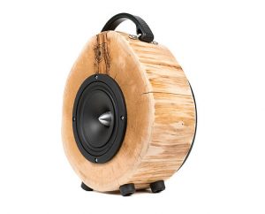 portmanteau portable bluetooth wood speaker