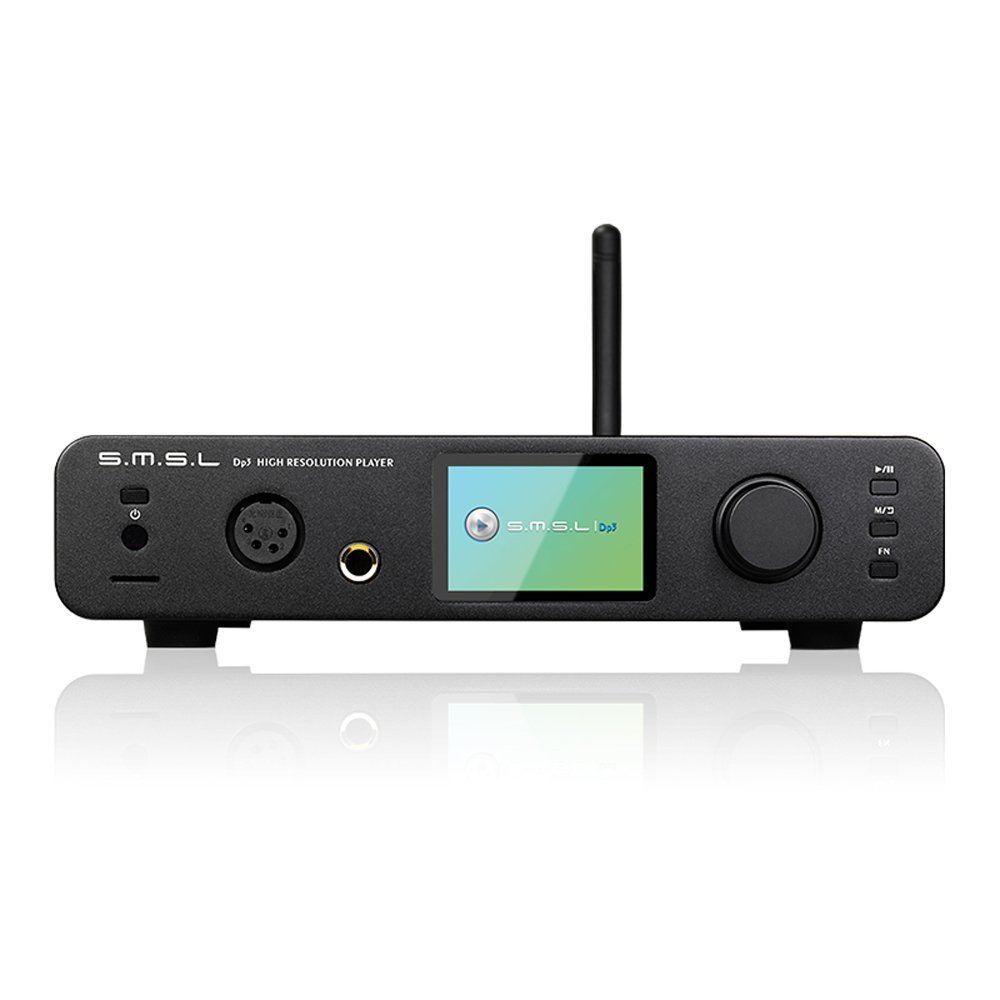 SMSL DP3 Hifi Audio Music Wifi Player DAC with Bluetooth LAN Network USB SD AES Inputs and Balanced and Unbalanced Headphone Jack Out Home Amplifiers